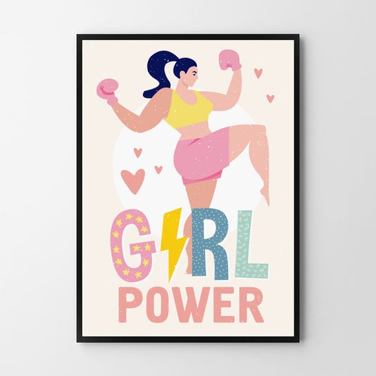Plakat HOG STUDIO Girl power pink, 30x40 cm Hog Studio