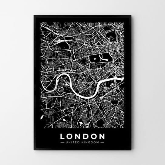 Plakat HOG STUDIO Londyn mapa black, A0, 84,1x118,9 cm Hog Studio