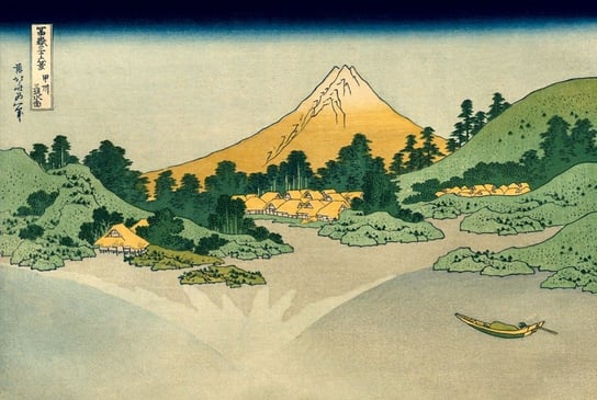 Plakat, Hokusai, The Fuji Reflects in Lake Kawaguchi Seen from The Misaka Pass in The Kai Province, 30x20 cm reinders