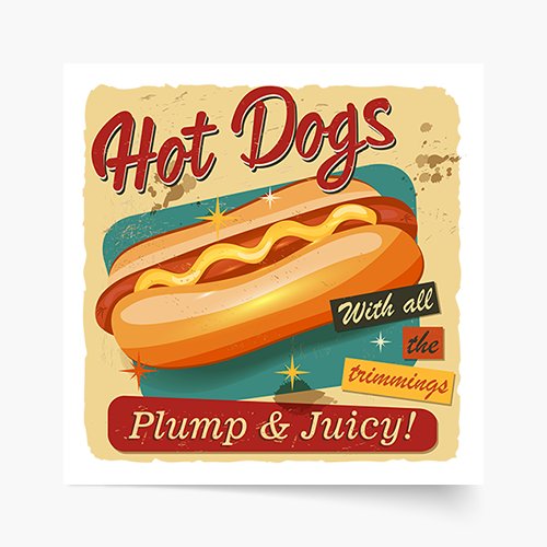 Plakat, Hot Dogs, 60x60 cm Empik Foto