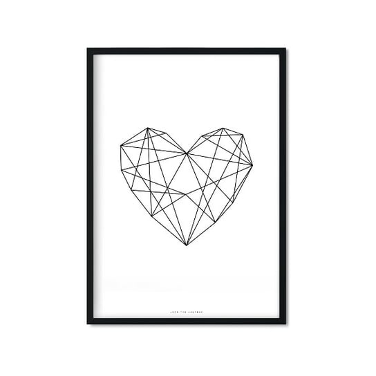 Plakat I Heart You, biało-czarny, 40x50 cm Love The Journey