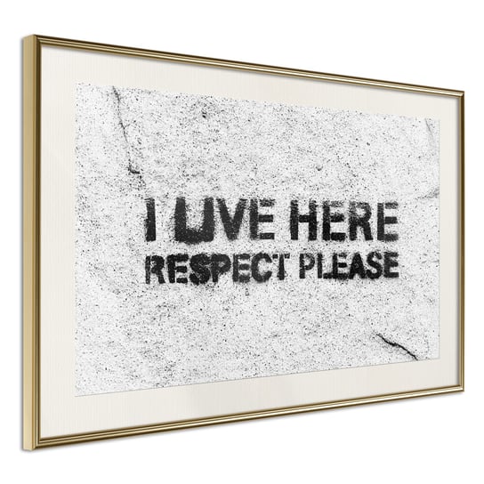 Plakat - I live here, respect please [Poster] ARTGEIST