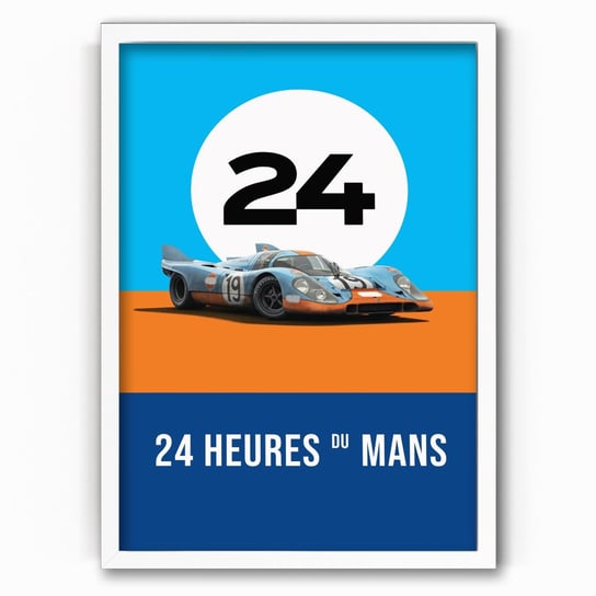 Plakat IKKUNASHOP,  24 Heures Du Mans 40x60 Biała ramka IkkunaShop