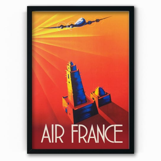 Plakat IKKUNASHOP,  Air France 30x40 Czarna ramka IkkunaShop