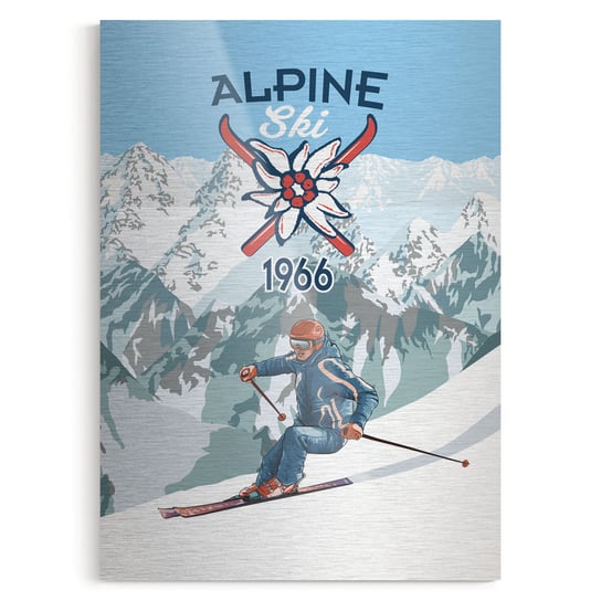 Plakat IKKUNASHOP,  Alpine Ski 1966 20x30 IkkunaShop
