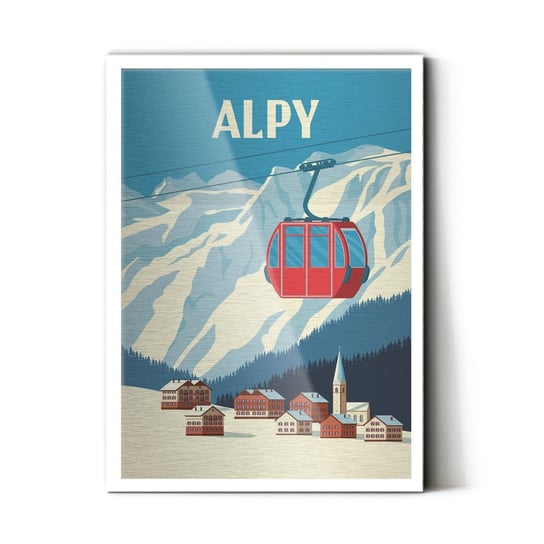Plakat IKKUNASHOP,  Alpy 20x30 Biała ramka IkkunaShop