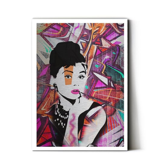 Plakat IKKUNASHOP,  Audrey Colourful 40x60 Biała ramka IkkunaShop