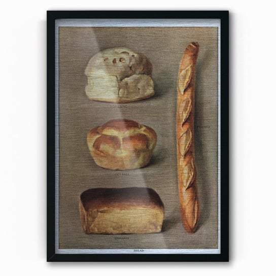 Plakat IKKUNASHOP,  Baked Bread 30x40 Czarna ramka IkkunaShop
