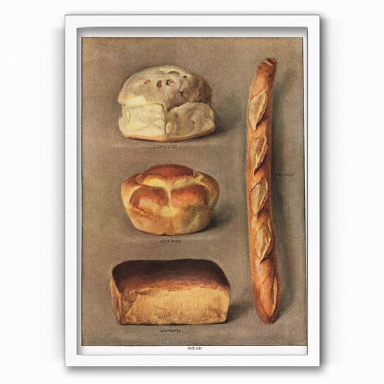 Plakat IKKUNASHOP,  Baked Bread 40x60 Biała ramka IkkunaShop