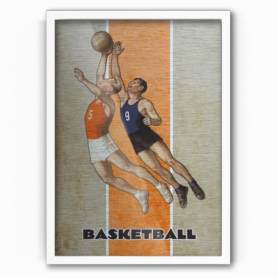 Plakat IKKUNASHOP,  Basketball 30x40 Biała ramka IkkunaShop