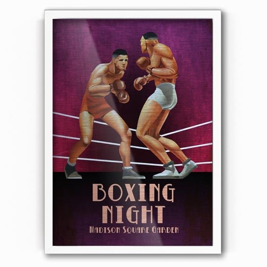 Plakat IKKUNASHOP,  Boxing Night 40x60 Biała ramka IkkunaShop