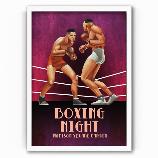 Plakat IKKUNASHOP,  Boxing Night 40x60 Biała ramka IkkunaShop