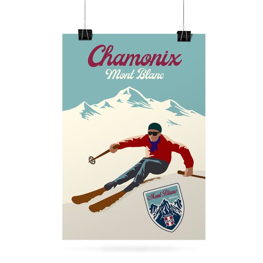 Plakat IKKUNASHOP,  Chamonix Mont Blanc 20x30 IkkunaShop