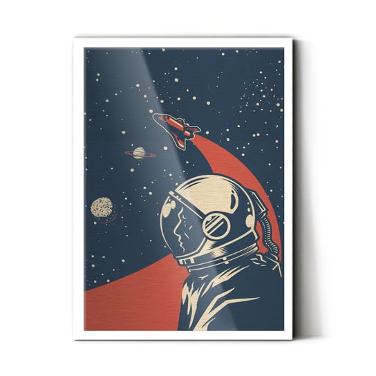 Plakat IKKUNASHOP,  Cosmonaut in Space 30x40 Biała ramka IkkunaShop