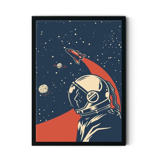 Plakat IKKUNASHOP,  Cosmonaut in Space 30x40 Czarna ramka IkkunaShop