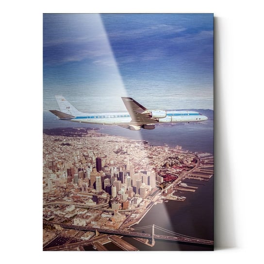 Plakat IKKUNASHOP,  DC8 NASA 717 in flight over San Francisco 29 May 1991 Original from NASA 40x60 IkkunaShop