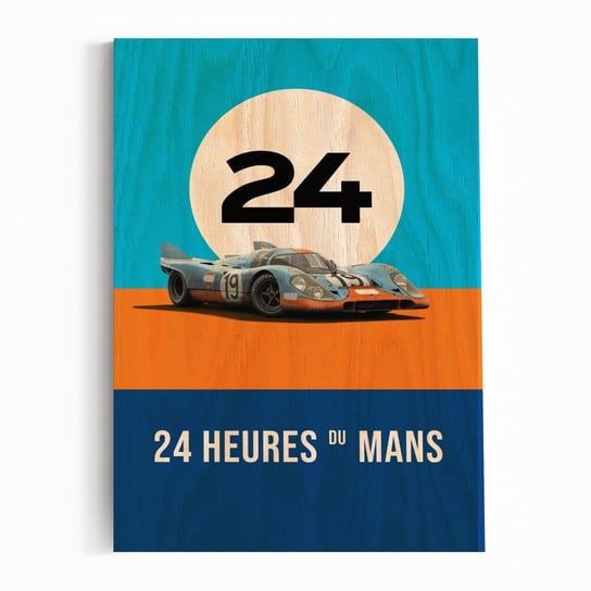 Plakat IKKUNASHOP, Plakat na drewnie 24 Heures Du Mans 30x40 IkkunaShop