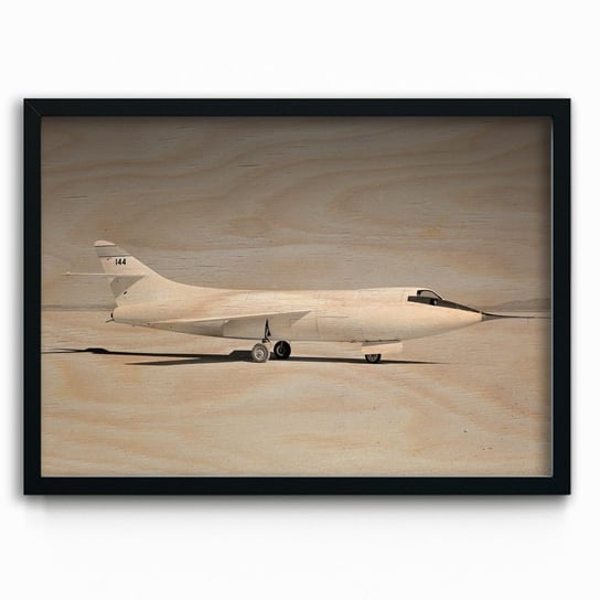 Plakat IKKUNASHOP, Plakat na drewnie Aircraft on lakebed Original from NASA 20x30 Czarna ramka IkkunaShop