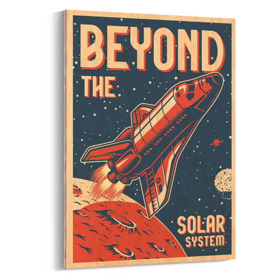 Plakat IKKUNASHOP, Plakat na drewnie Beyond the solar system 30x40 IkkunaShop