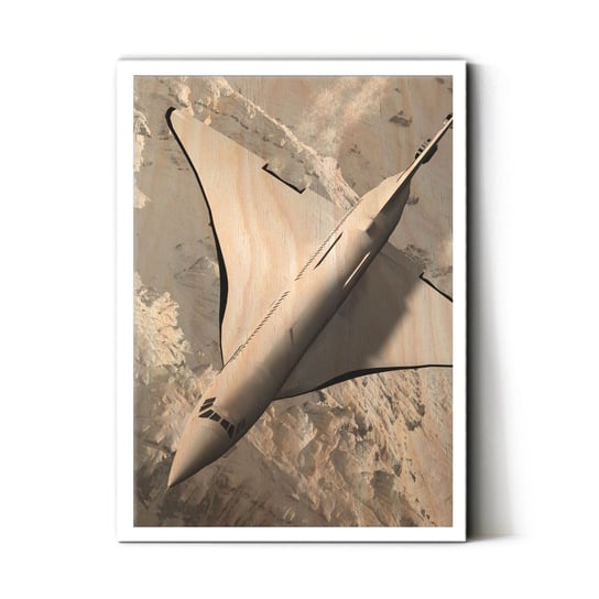 Plakat IKKUNASHOP, Plakat na drewnie Concorde 30x40 Biała ramka IkkunaShop
