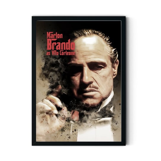 Plakat IKKUNASHOP, Plakat na drewnie Corleone 20x30 Czarna ramka IkkunaShop
