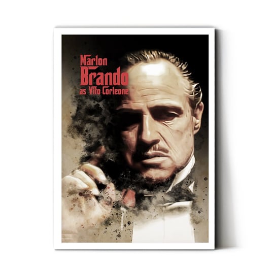 Plakat IKKUNASHOP, Plakat na drewnie Corleone 40x60 Biała ramka IkkunaShop