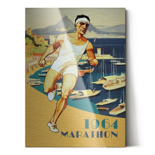 Plakat IKKUNASHOP, Plakat na metalu 1964 Marathon 40x60 IkkunaShop