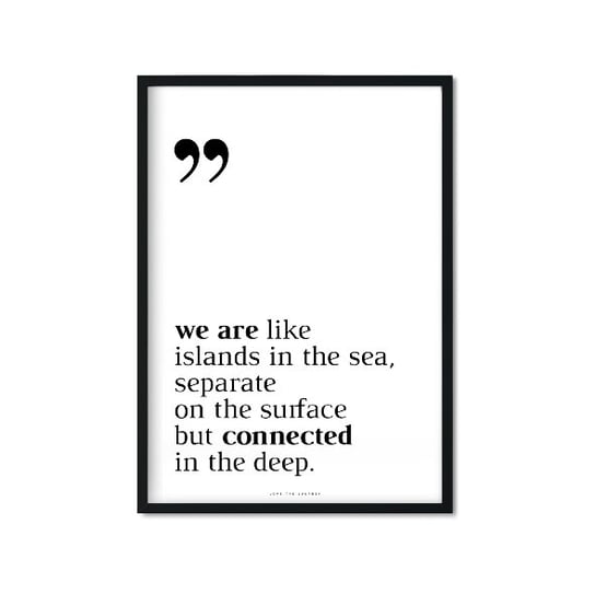 Plakat Islands in the sea, biało-czarny, 50x70 cm Love The Journey