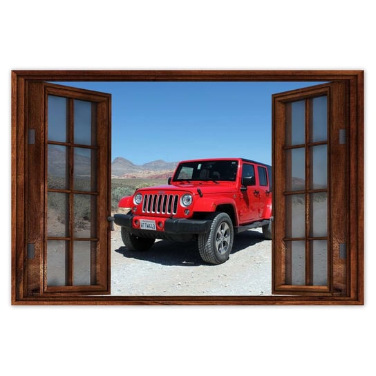 Plakat Jeep Samochód terenowy, 90x60 cm ZeSmakiem