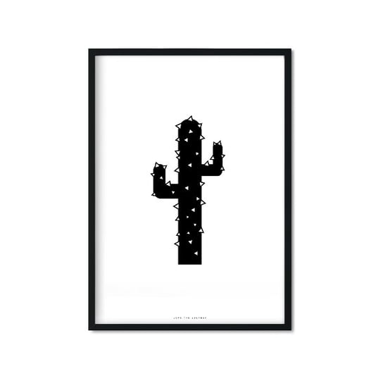 Plakat Kaktus, biało-czarny, 30x40 cm Love The Journey