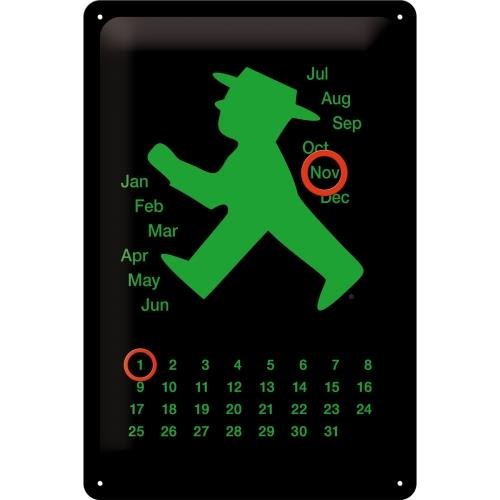 Plakat Kalendarz Ampelmann grün Nostalgic-Art Merchandising Gmb