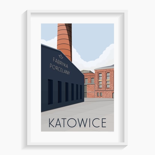 Plakat Katowice 40x50 cm A. W. WIĘCKIEWICZ