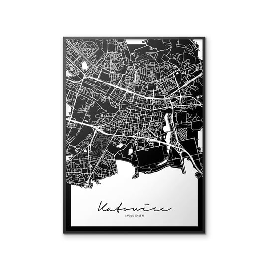Plakat Katowice Mapa, 61x91 cm Peszkowski Graphic