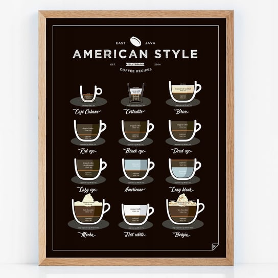 Plakat Kawa American Style Coffee 30X40 Cm Inna marka