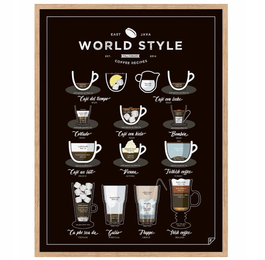 Plakat Kawa World Style Coffee 40X50 Cm Inna marka