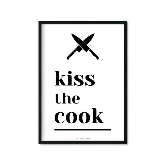 Plakat Kiss the cook, 30x40 cm Love The Journey