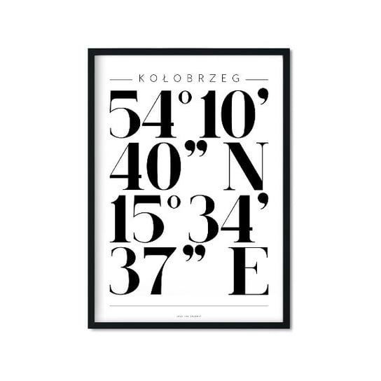 Plakat Kołobrzeg, biało-czarny, 40x50 cm Love The Journey