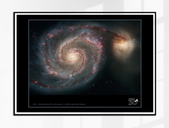 Plakat Kosmos Galaktyka Wir (Whirlpool) Teleskop Hubble'a HST 70x50 (B2) Inna marka