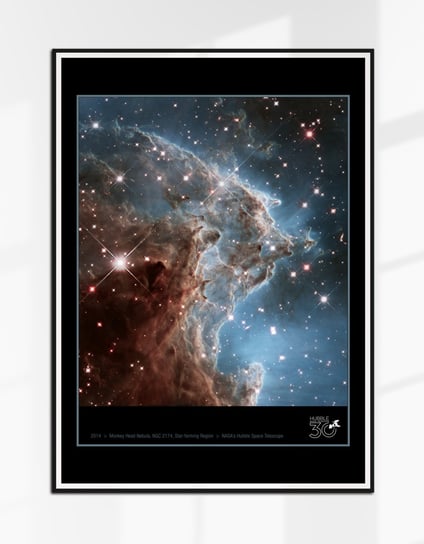 Plakat Kosmos Mgławica Głowa Małpy (Monkey Head Nebula) Teleskop Hubble'a HST 70x50 (B2) Inna marka