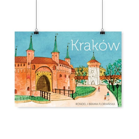 Plakat Kraków Barbakan 21x30 Love Poland Design