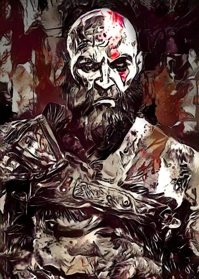 Plakat, Legends of Bedlam - Kratos, God of War, 21x29,7 cm reinders