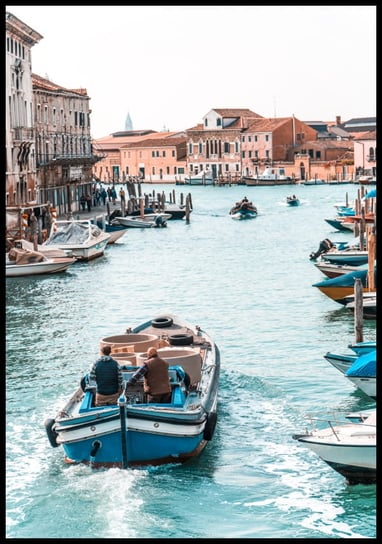 Plakat łódź na Canale Grande w Wenecji, rozmiar 30x40 cm Inna marka