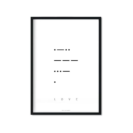 Plakat Love (III), biało-czarny, 50x70 cm Love The Journey
