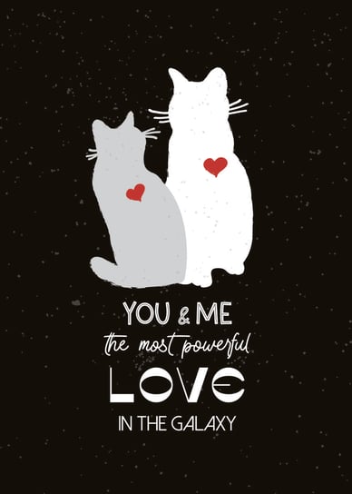Plakat LOVE Koty - You&Me - A4 (21x30 cm) bez ramki Inna marka
