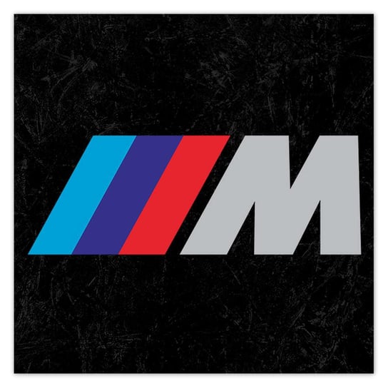 Plakat M Power znaczek BMW, 140x140 cm ZeSmakiem
