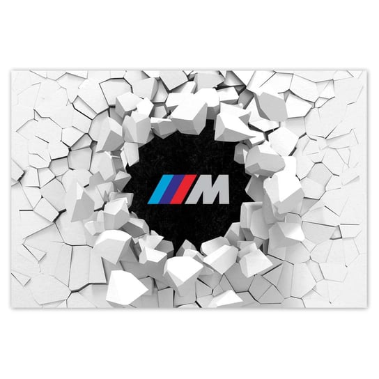 Plakat M Power znaczek BMW, 90x60 cm ZeSmakiem