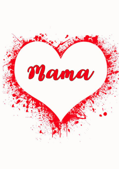 Plakat, Mama, serce, 42x59,4 cm reinders