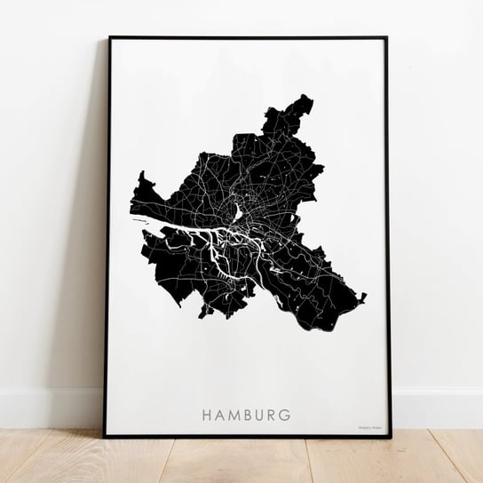 Plakat mapa Hamburga - 42x60 cm Mappy Maps
