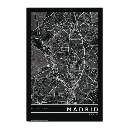 Plakat Mapa Miasta Madryt Grupo Erik