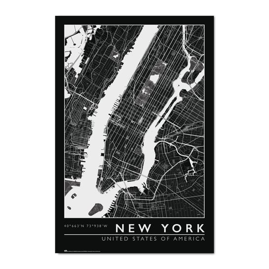 Plakat Mapa Miasta Nowego Jorku Grupo Erik